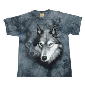 Vintage The Mountain 2002 Wolf Head Retro Tee Shirt Short‎ Sleeve LRG Unisex